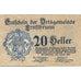 Billet, Autriche, Ernstbrunn, 20 Heller, Blason 1921-01-31, SPL, Mehl:FS 183a