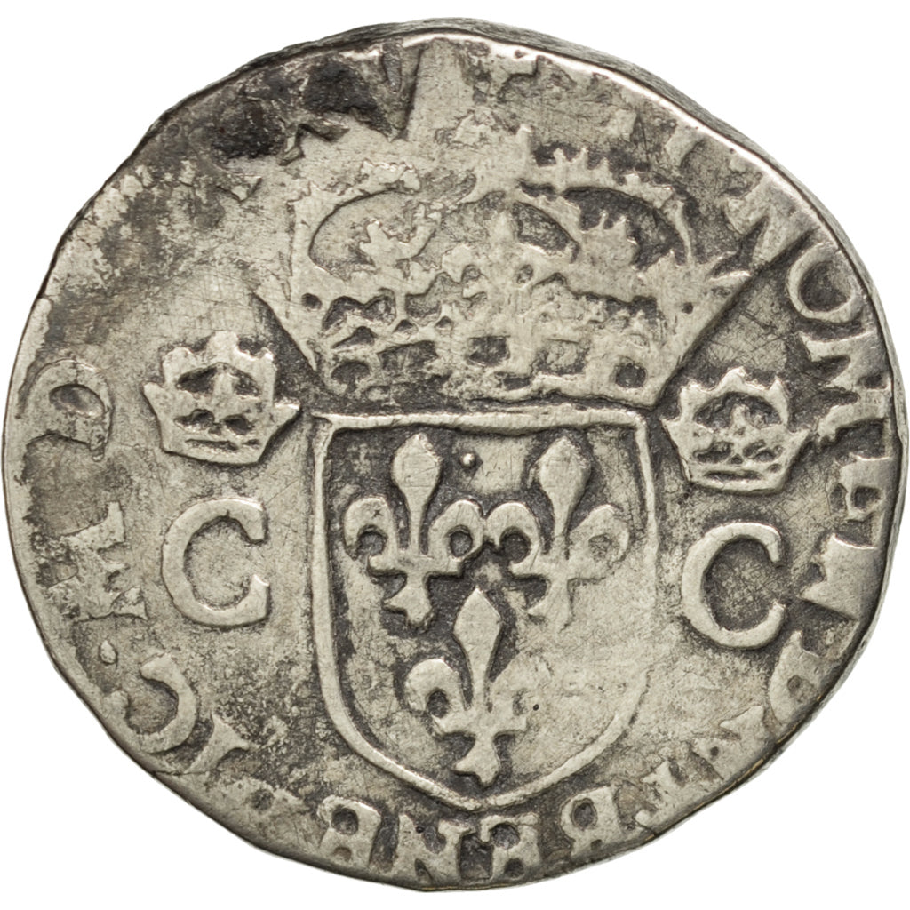 FRANCE, Teston, 1575, VG(8-10), Silver, Sombart #4602, 9.07