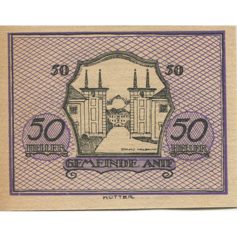 Banknote, Austria, Anif, 50 Heller, porte 1920-12-15, UNC(63), Mehl:FS 43a