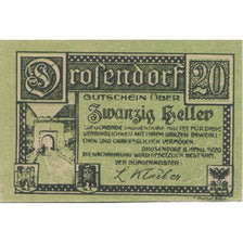 Banknote, Austria, Drosendorf, 20 Heller, porte, 1920, UNC(63) Mehl:FS 134a