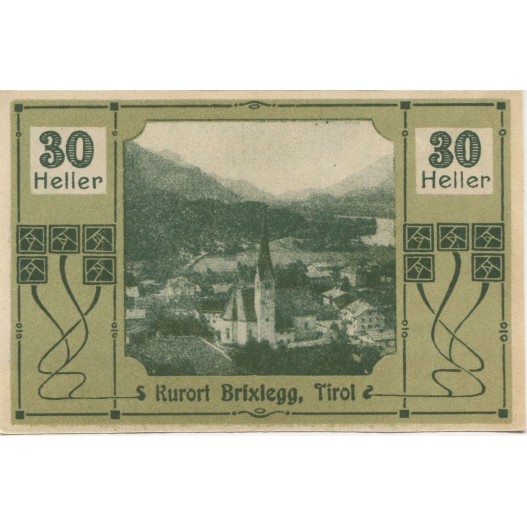 Billet, Autriche, Brixlegg, 30 Heller, paysage 1920-10-31, SPL, Mehl:FS 104a
