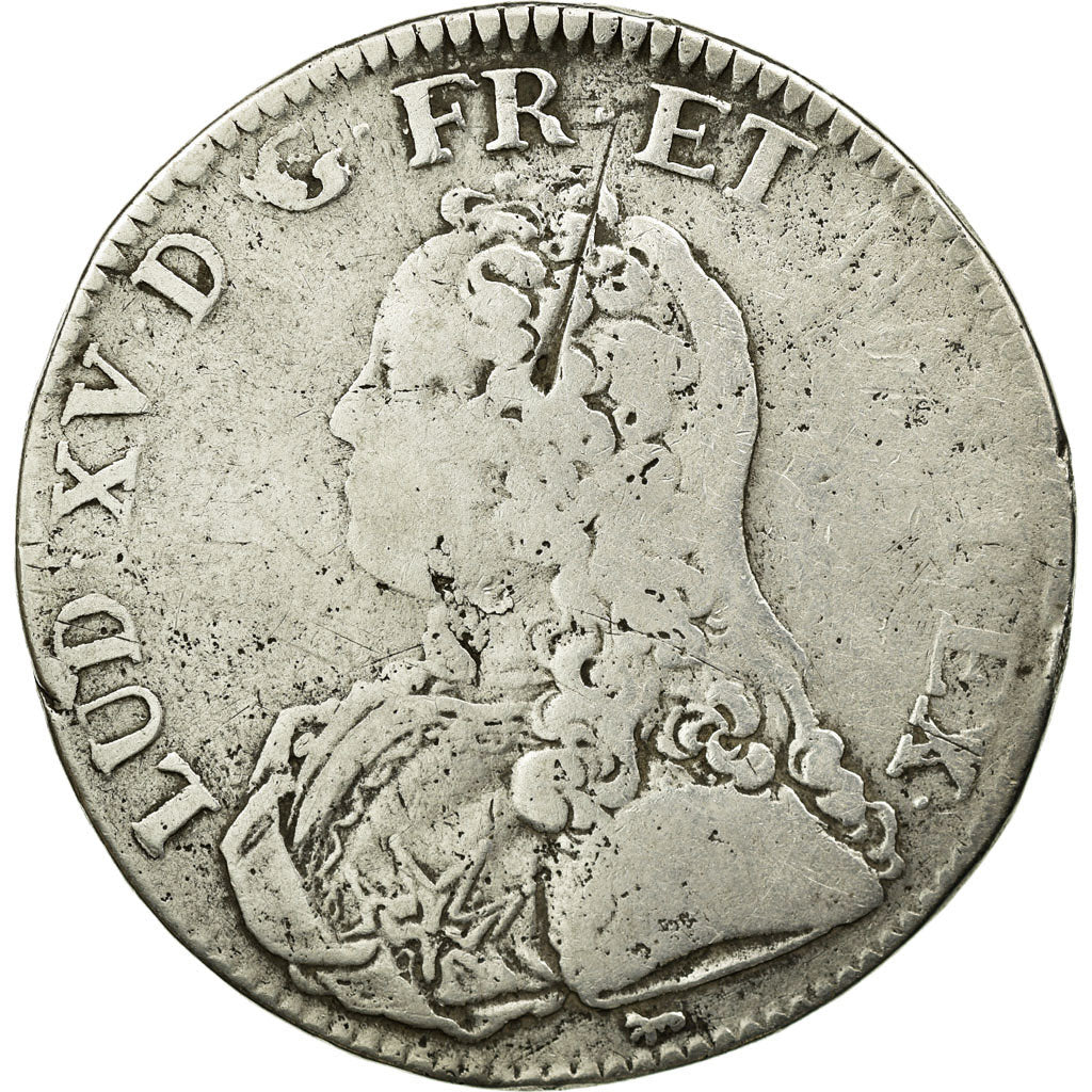 Coin, France, Louis XV, Écu aux branches d'olivier, Ecu, 1726, Paris, F(12-15)