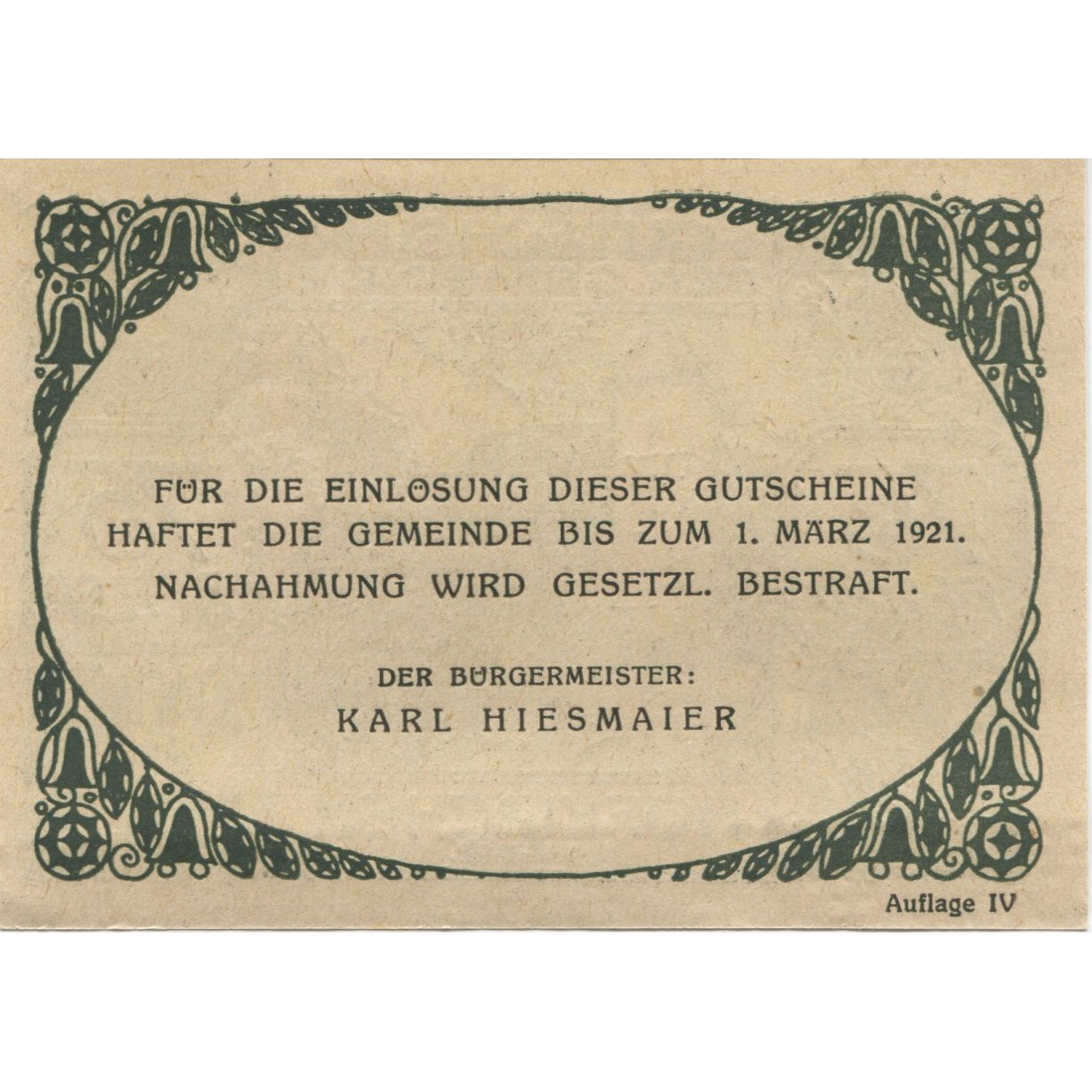 Banknote, Austria, Hofkirchen, 75 Heller, Eglise, 1921, UNC(63) Mehl:FS 387III