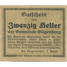 Banknote, Austria, Gilgenberg, 20 Heller, Maison, 1920, UNC(63), Mehl:FS 236a