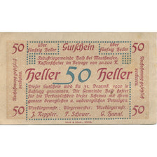 Banknote, Austria Mauthausen, 50 Heller, cimetière, 1920 AU(55-58) Mehl:FS 334Ia