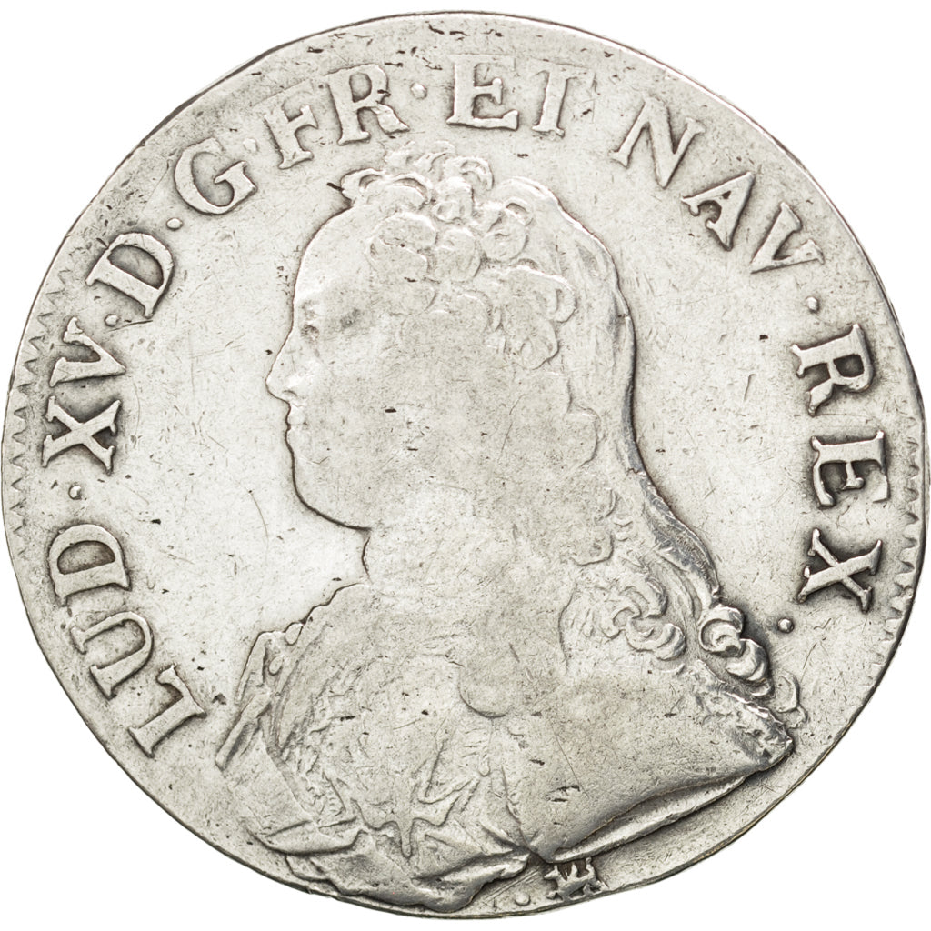 Louis XV, Ecu aux branches d'olivier 1727 La Rochelle, KM 486.9