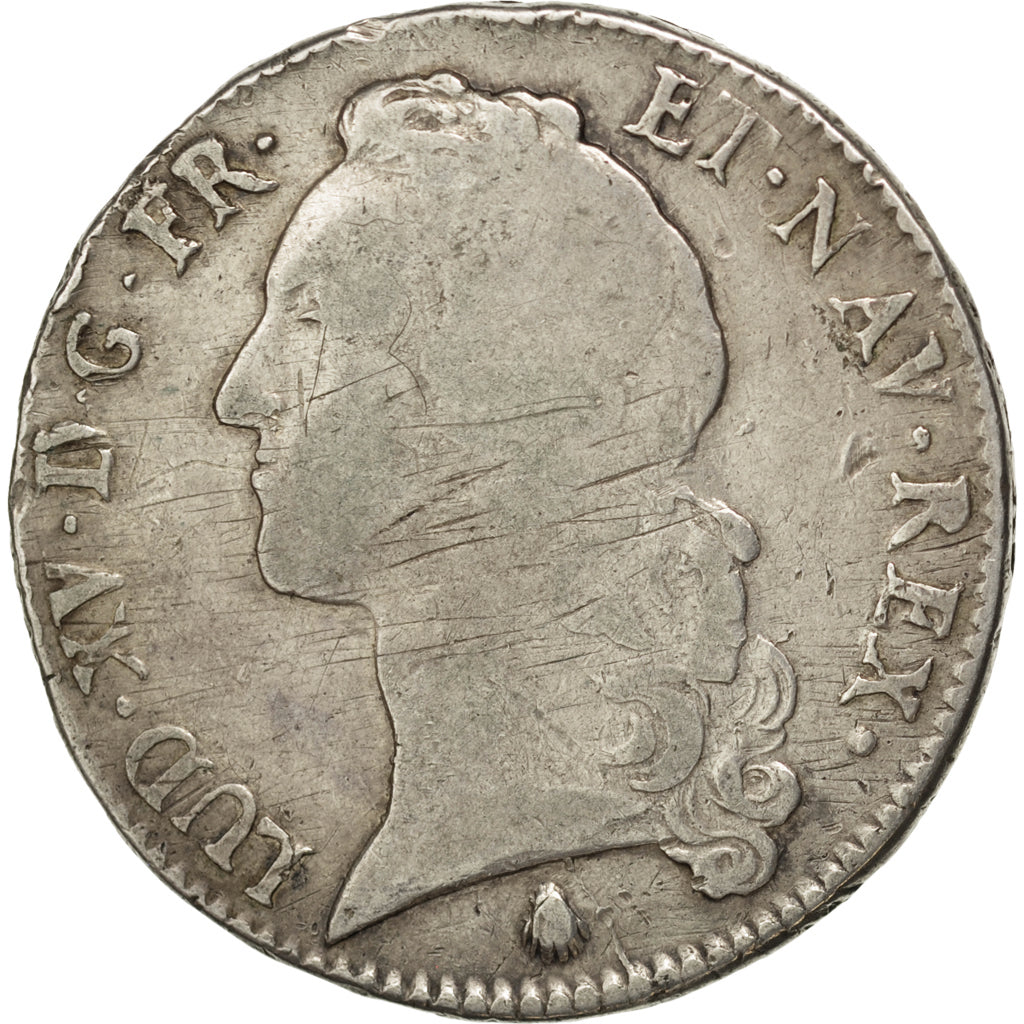 Louis XV, Ecu au bandeau 1747 Perpignan, KM 512.17
