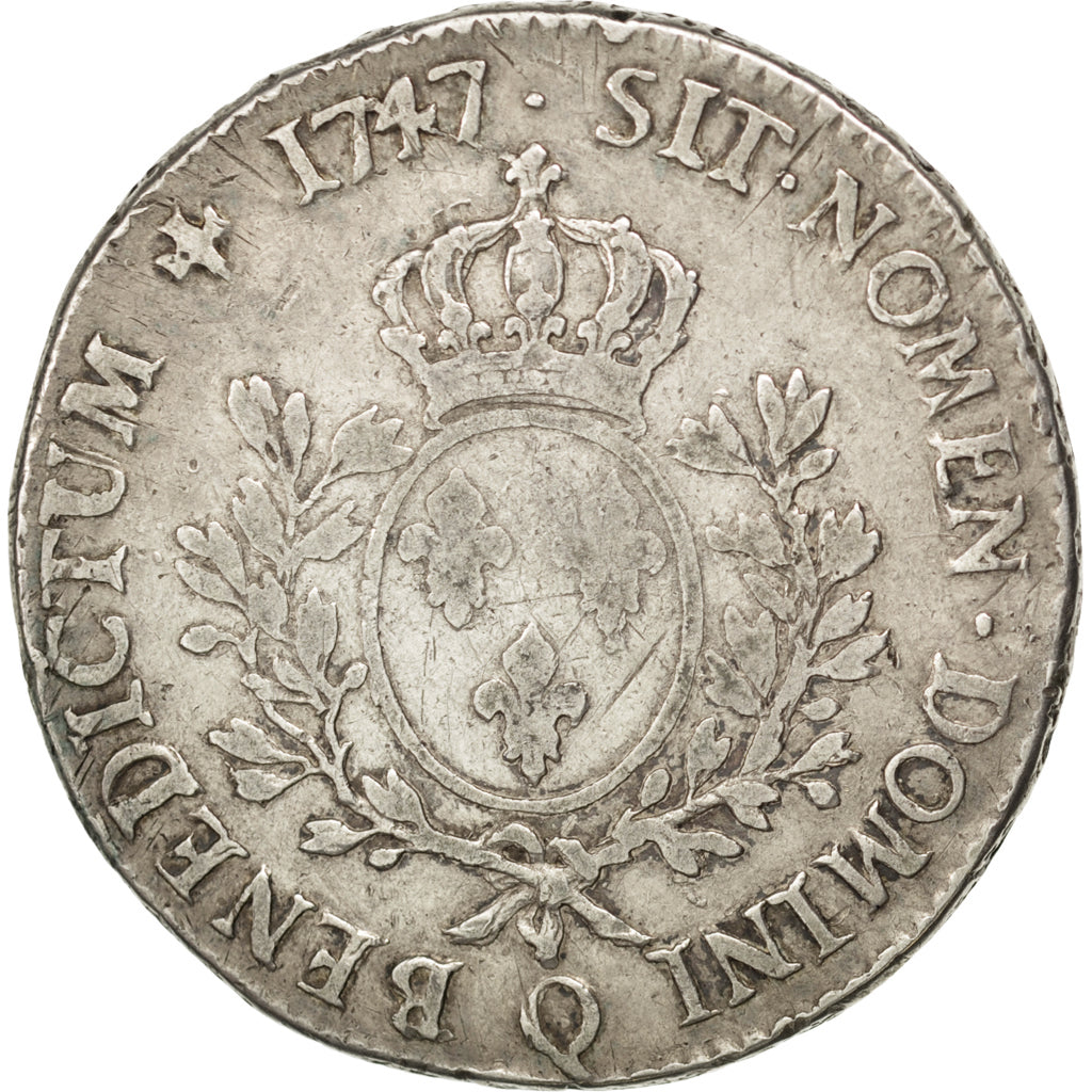 Louis XV, Ecu au bandeau 1747 Perpignan, KM 512.17