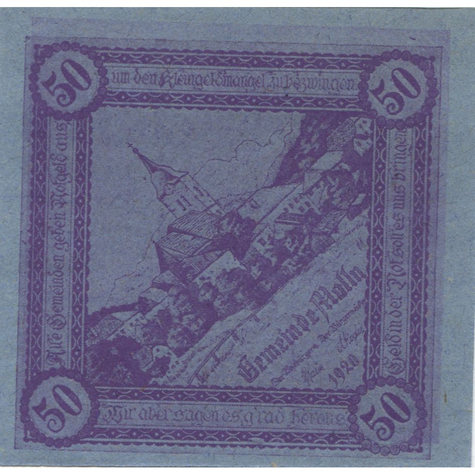 Banknote, Austria, Mölln, 50 Heller, Eglise 1920-08-31, UNC(63), Mehl:FS 625