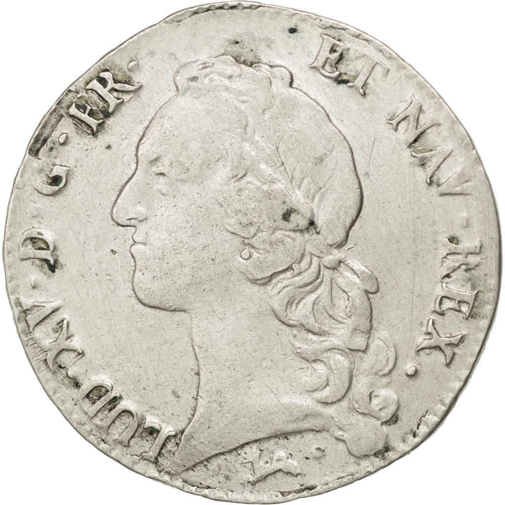 FRANCE, Écu au bandeau, ECU, 1747, Bayonne, KM #512.12, VF(20-25), Silver, ...