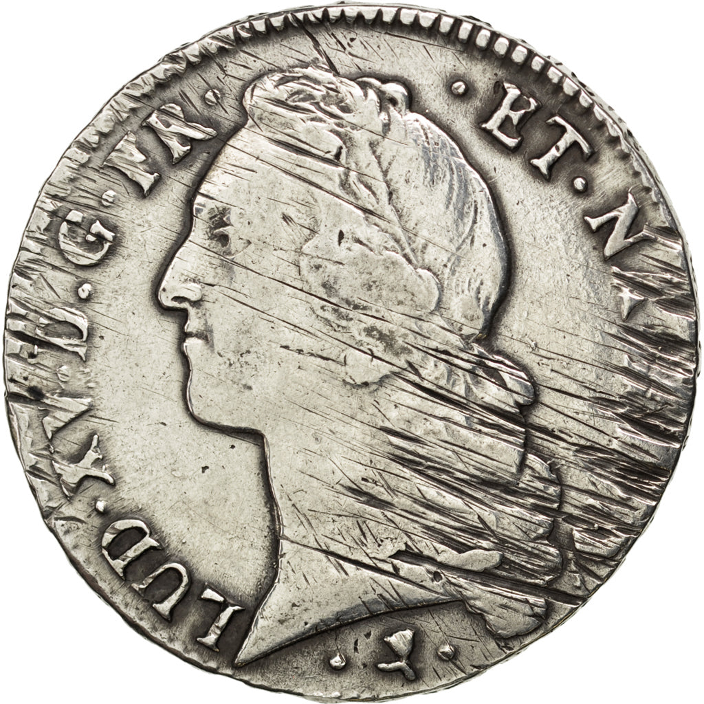 FRANCE, Écu de Béarn au bandeau, ECU, 1766, Pau, KM #518, VF(20-25), Silver, Ga.