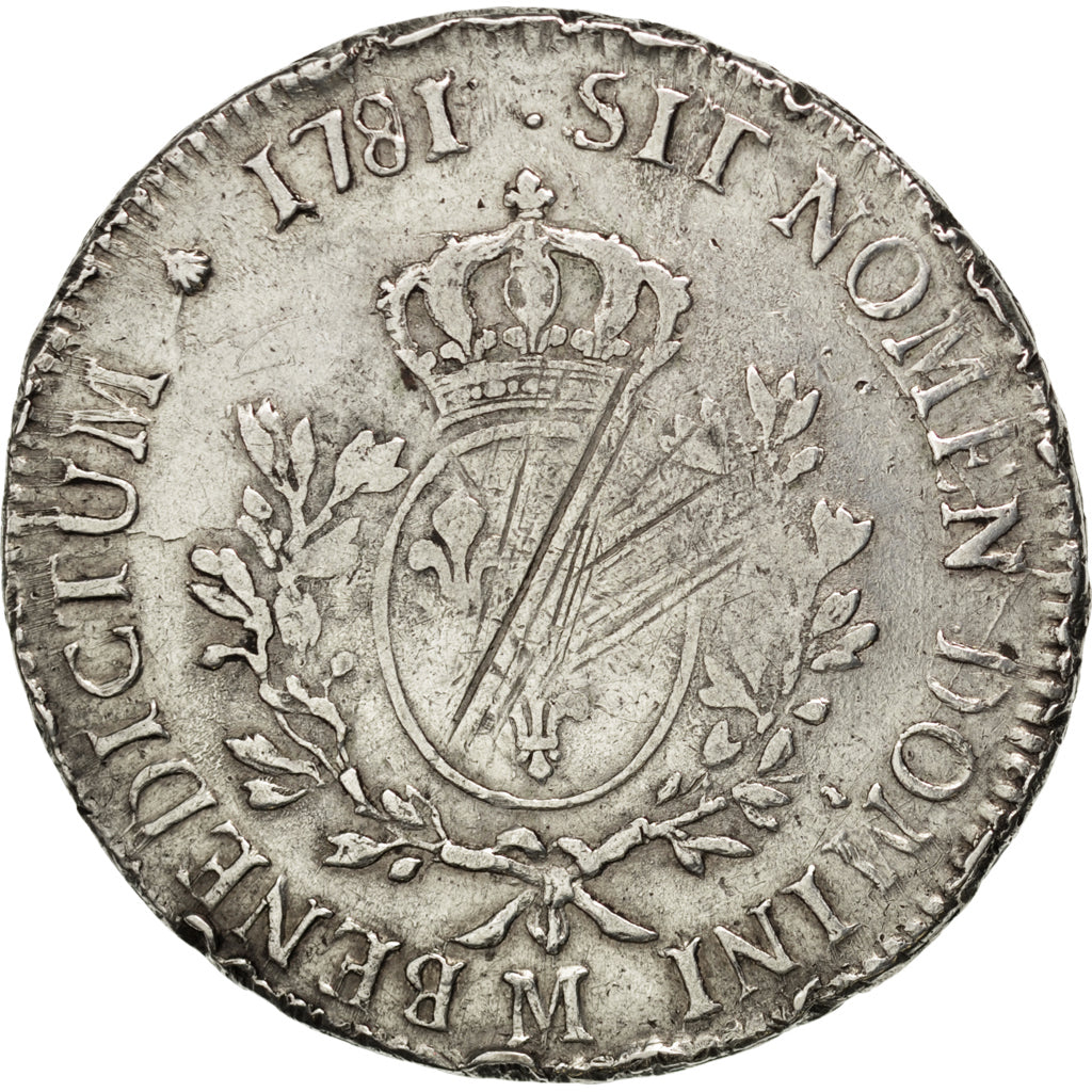 Francia, Louis XVI, Écu aux branches d'olivier, Ecu, 1781, Toulouse, MB, Arg...