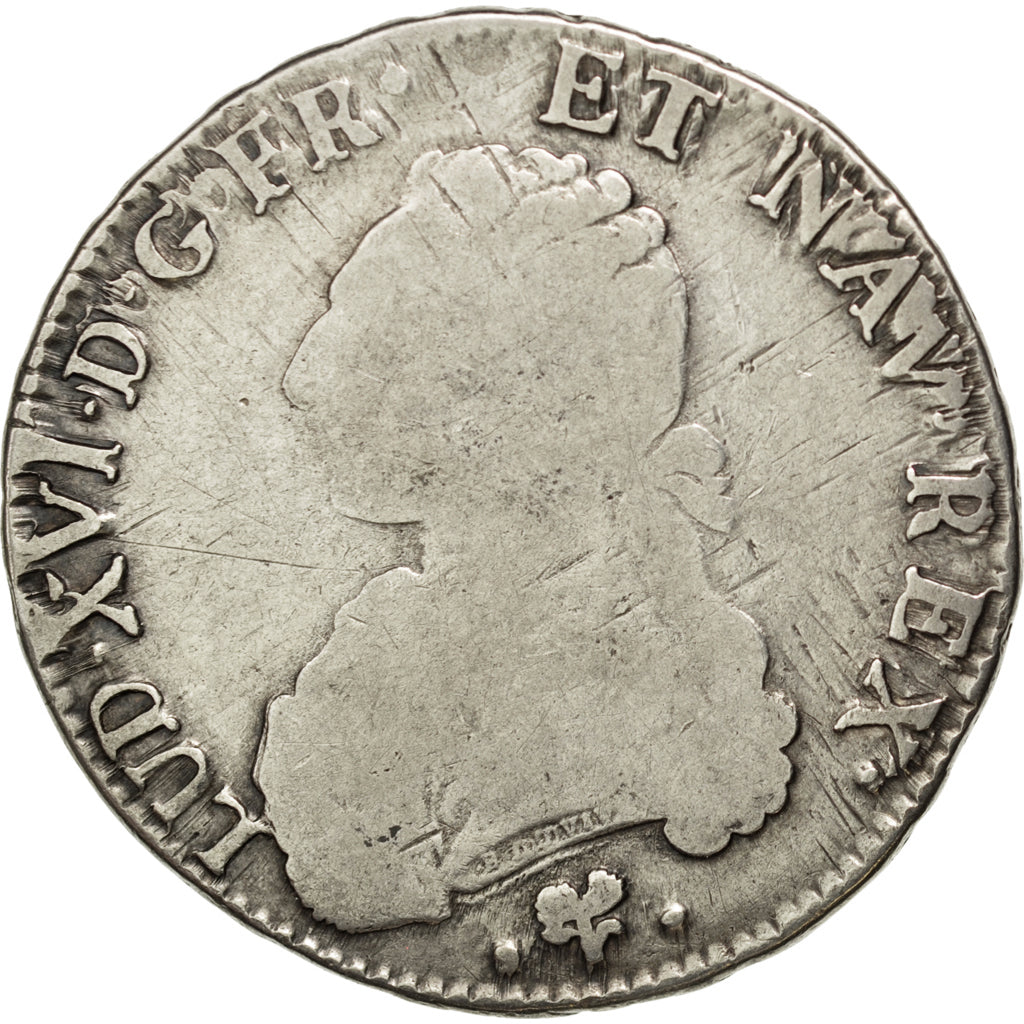 FRANCE, Écu aux branches d'olivier, ECU, 1783, Bayonne, KM #564.9, VG(8-10), ...