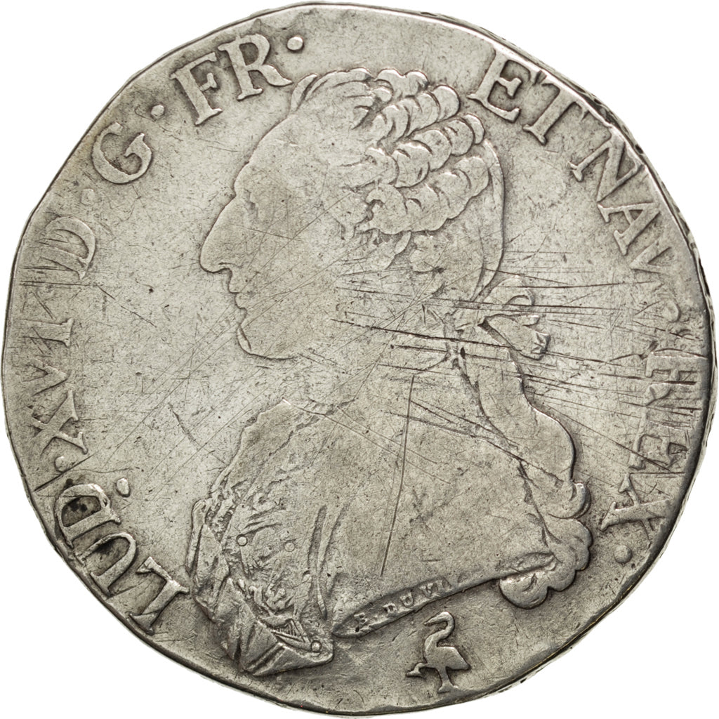 FRANCE, Écu aux branches d'olivier, ECU, 1789, Paris, KM #564.1, VF(20-25), ...