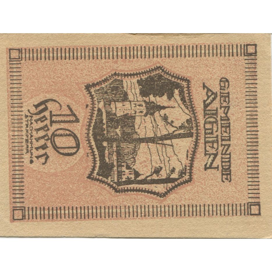 Banknote, Austria, Aigen, 10 Heller, village 1920-12-31, UNC(63), Mehl:FS 13a