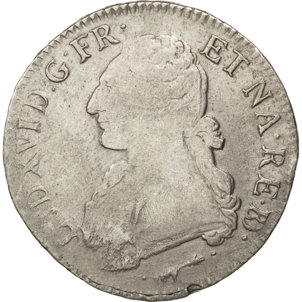 FRANCE, Écu de Béarn aux branches d'olivier, ECU, 1778, Pau, KM #572, VF(20-25),