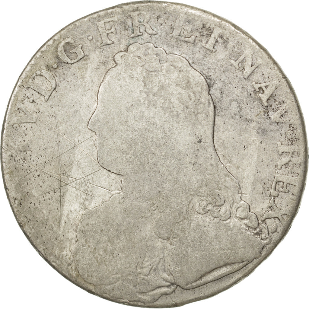 Louis XV, Ecu aux branches d'olivier 1736 Rouen, KM 486.3