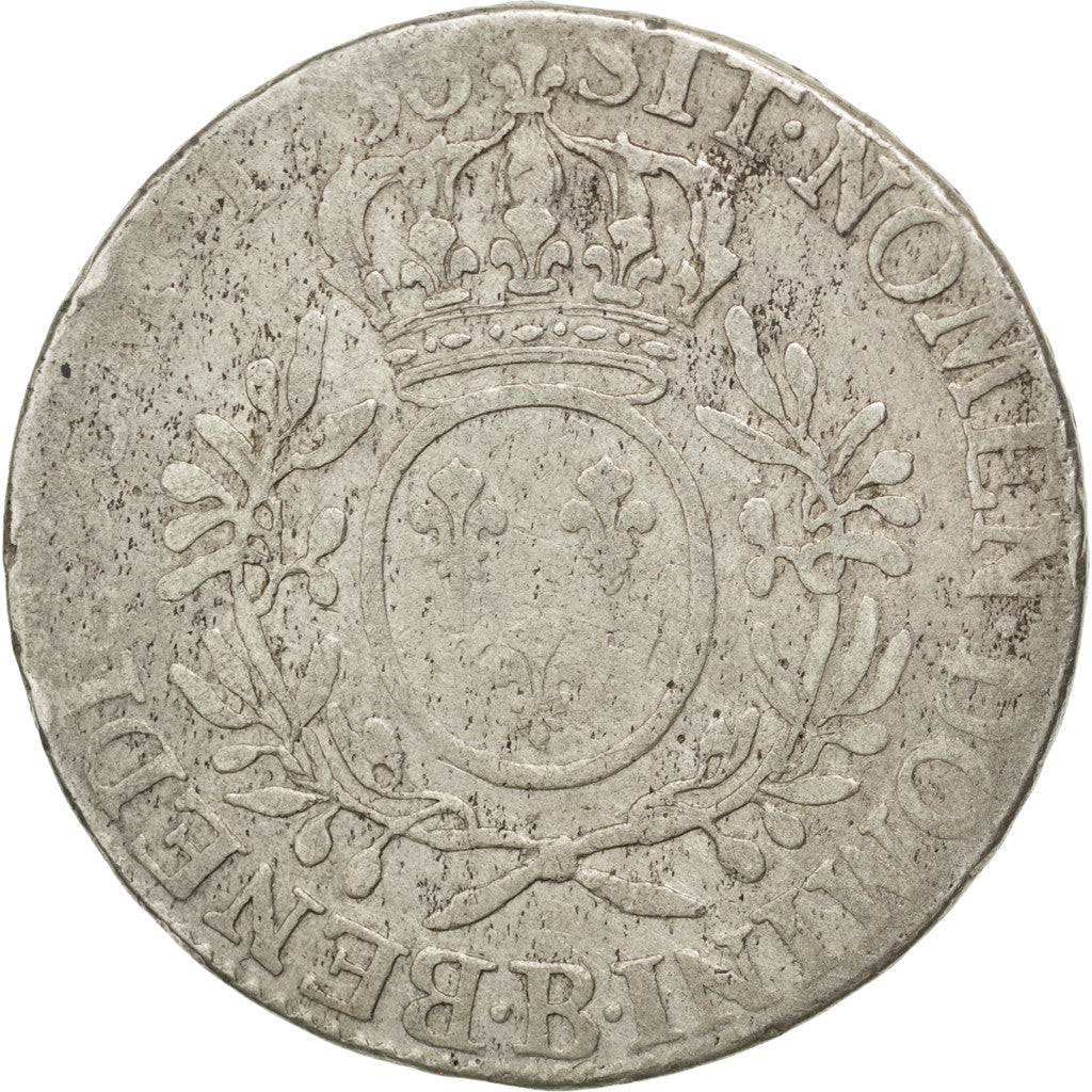 Louis XV, Ecu aux branches d'olivier 1736 Rouen, KM 486.3