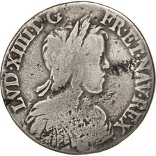 FRANCE, 1/2 Écu à la mèche longue, 1/2 ECU, 1652, Poitiers, KM #164.8, F(12-15),