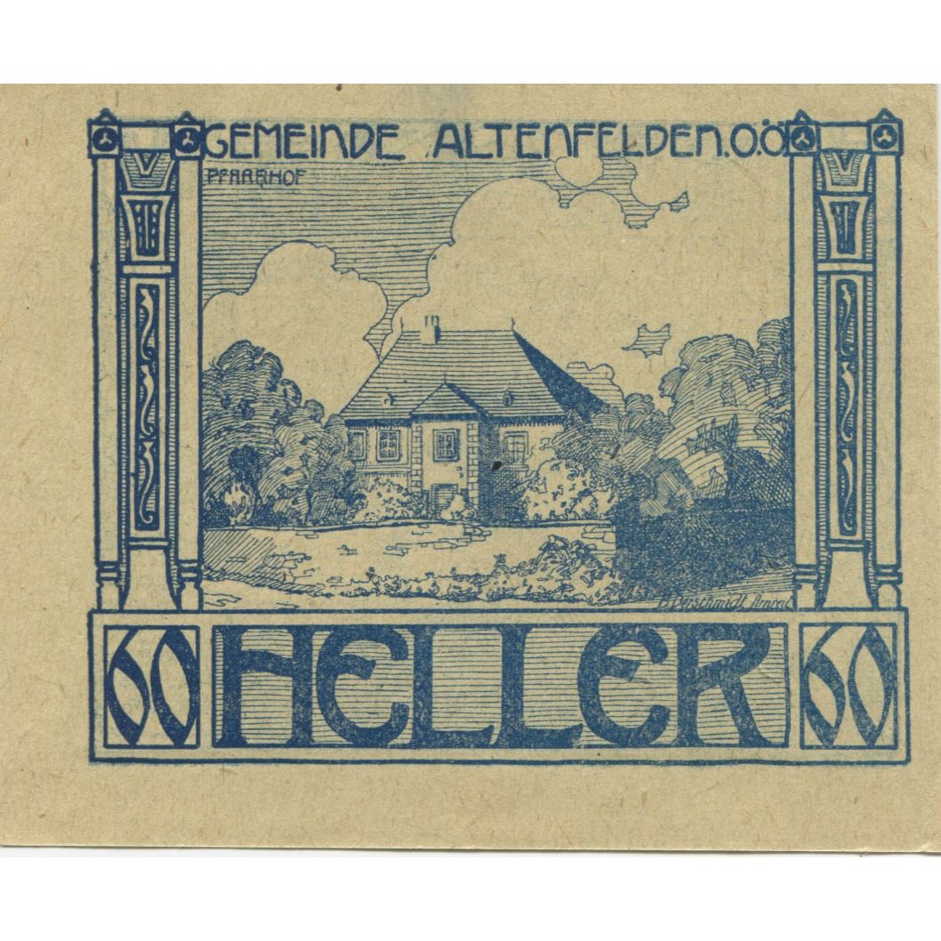 Banknote, Austria, Altenfelden, 60 Heller, Maison, 1920 UNC(63) Mehl:FS 27Ic