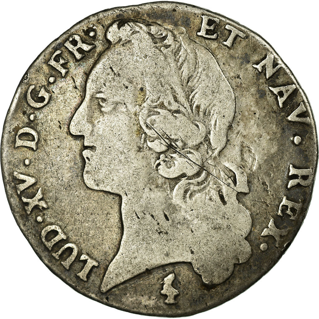 Moneta, Francia, Louis XV, 1/5 Écu au bandeau, 24 Sols, 1/5 ECU, 1770, Paris