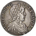 FRANCE, 1/2 Écu à la mèche longue, 1/2 ECU, 1650, Bordeaux, KM #164.11, AU(50-53