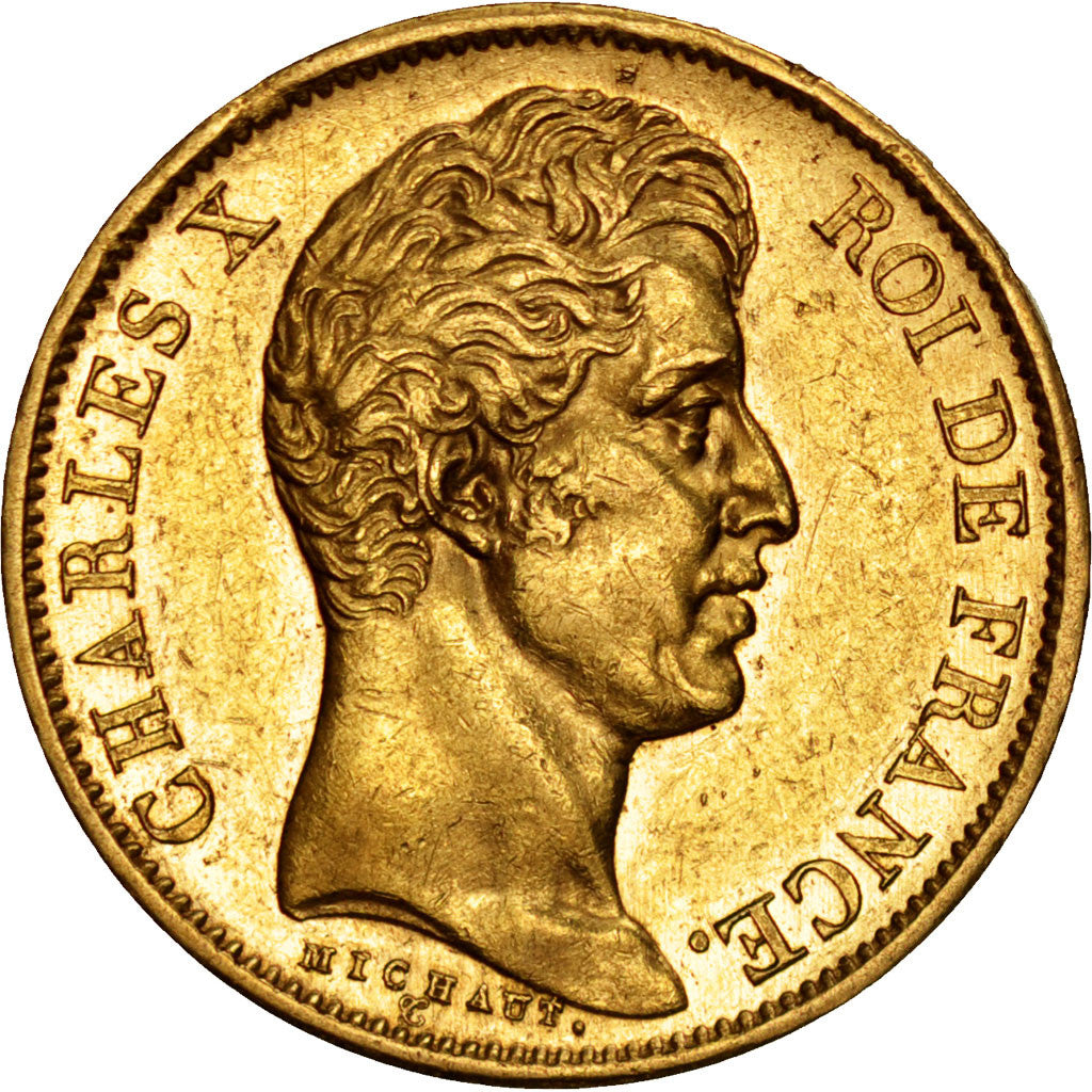 Charles X, 40 Francs or 1829 Paris, KM 721.1