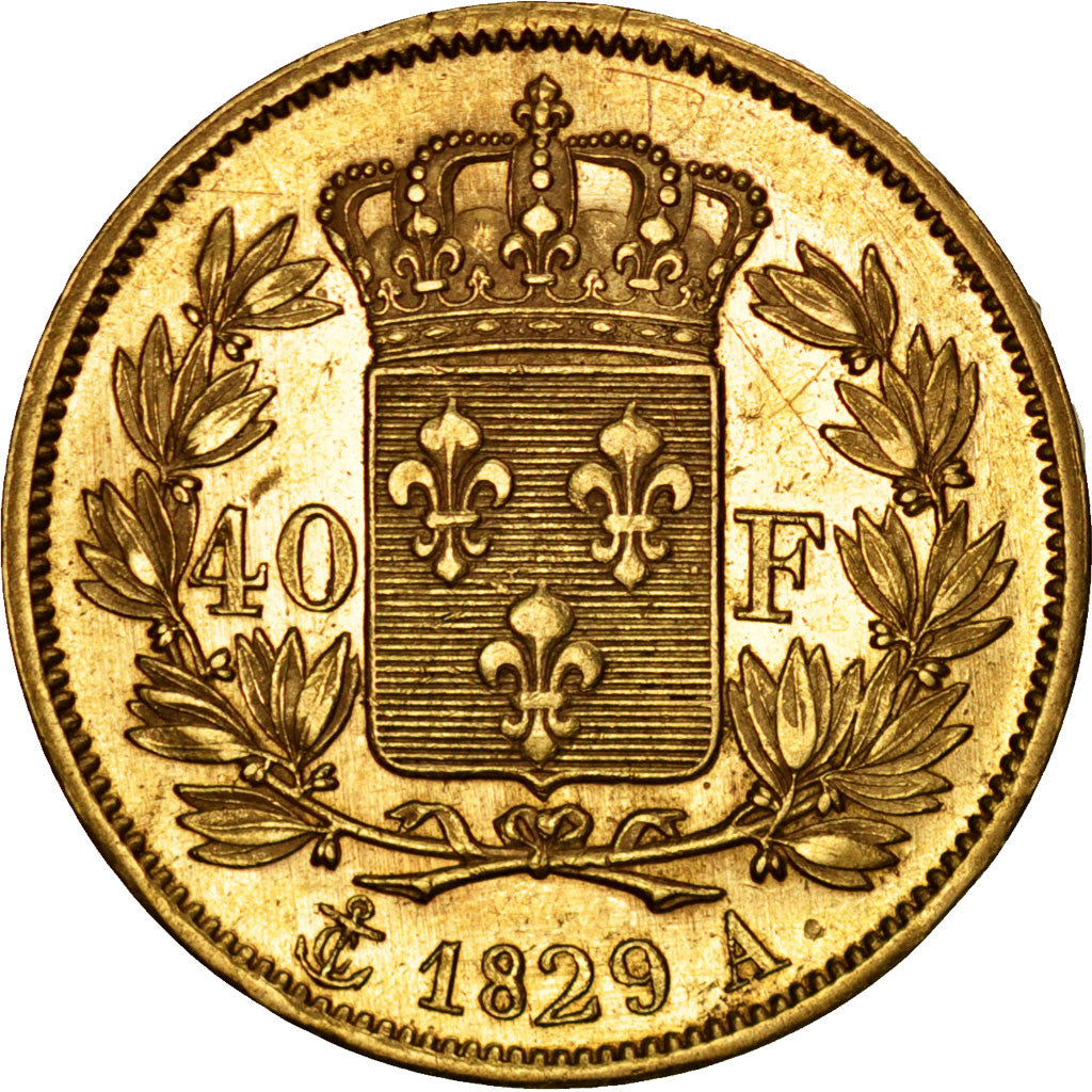 Charles X, 40 Francs or 1829 Paris, KM 721.1