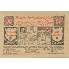 Banknote, Austria, LOICH, 50 Heller, personnage, 1920 UNC(63) Mehl:FS 562.01