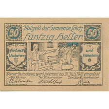 Banknote, Austria, LOICH, 50 Heller, personnage, 1920 UNC(63) Mehl:FS 562.03