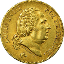 Munten, Frankrijk, Louis XVIII, Louis XVIII, 40 Francs, 1818, Lille, ZF+, Goud