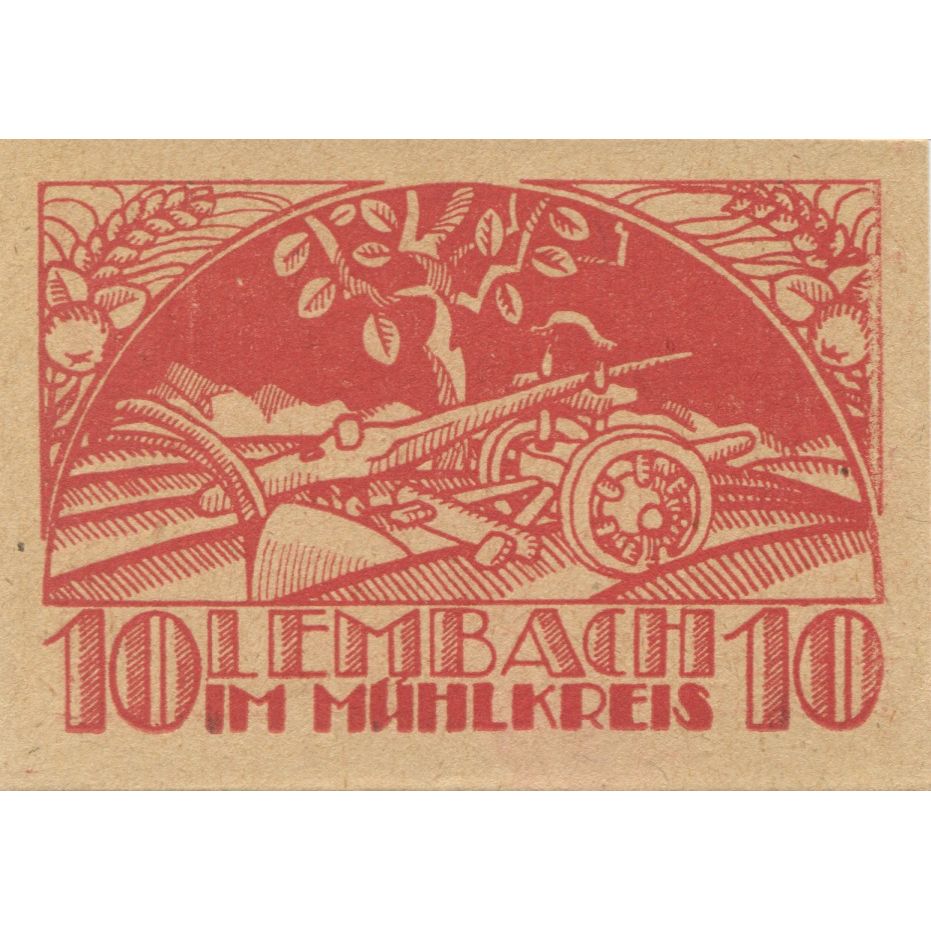 Banknote, Austria, Lembach, 10 Heller, Blason, 1920, UNC(63), Mehl:FS 510e