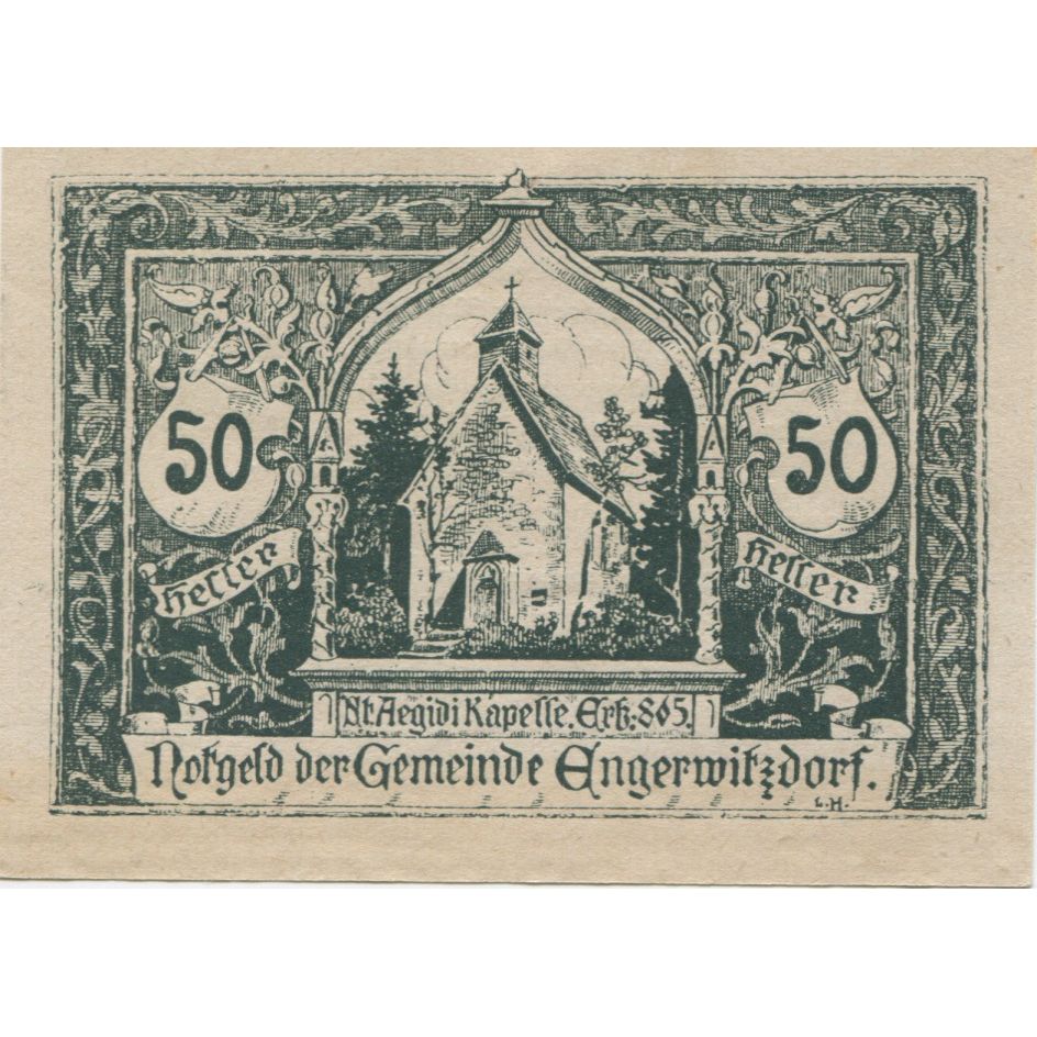 Banknote, Austria, Engerwitzdorf, 50 Heller, Eglise, 1920 UNC(63) Mehl:FS 173