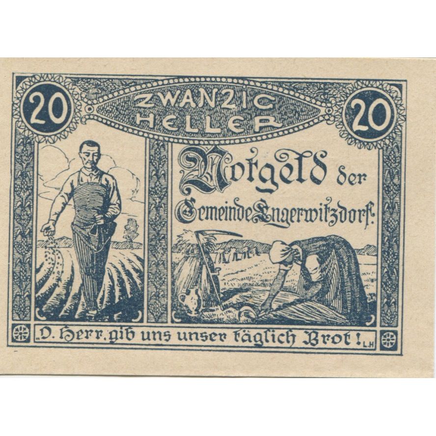 Banknote, Austria, Engerwitzdorf, 20 Heller, champs, 1920 UNC(63) Mehl:FS 173