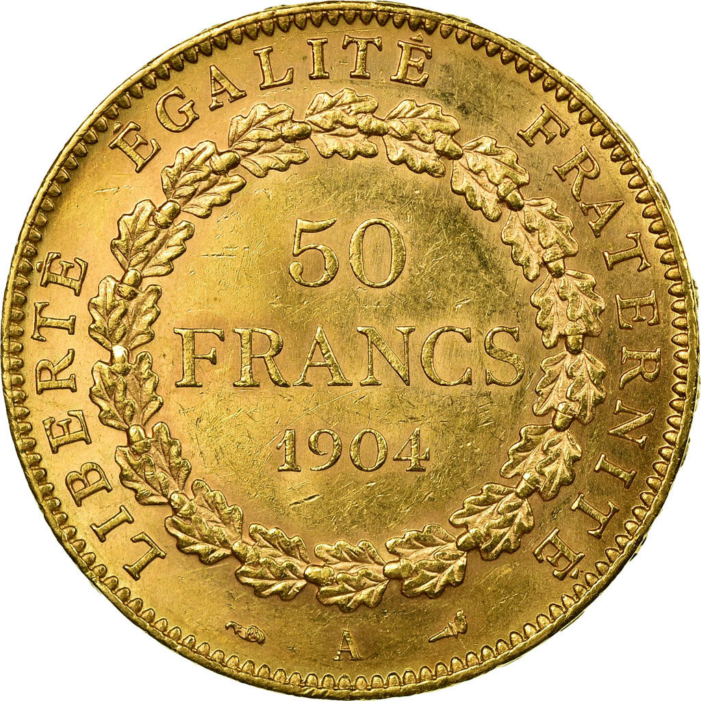 Coin, France, Génie, 50 Francs, 1904, Paris, MS(60-62), Gold, KM:831
