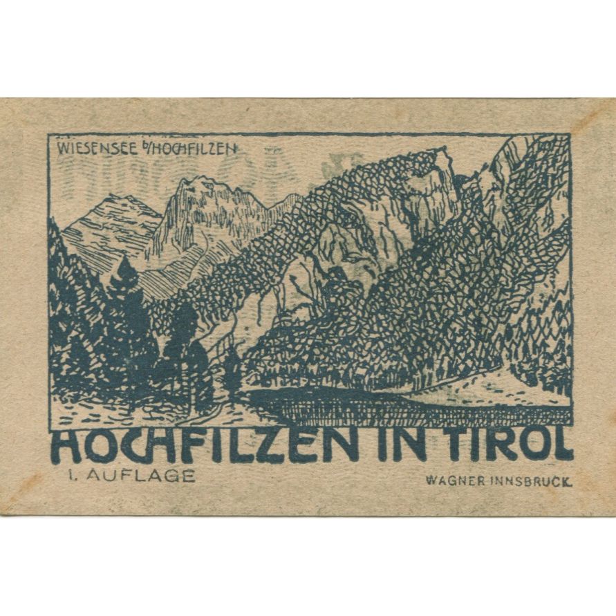 Geldschein, Österreich, Hochfilzen, 40 Heller, aigle, 1920 UNZ- Mehl:FS 382a