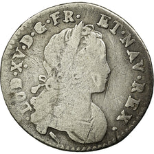 Monnaie, France, Louis XV, 1/12 Écu ou X-S de France-Navarre, 10 Sols-1/8 Ecu
