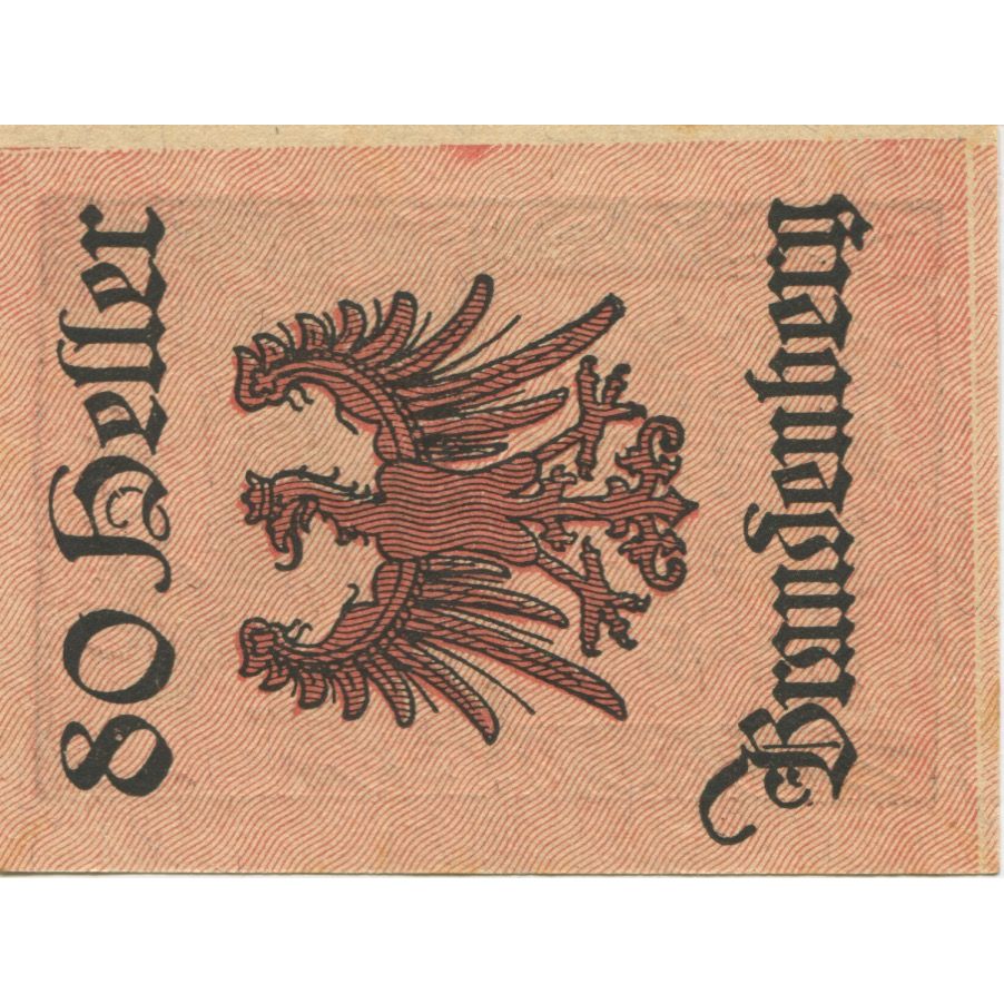Banknote, Austria, Brandenberg, 80 Heller, cerf 1920-12-31 AU(55-58) Mehl:FS 99a