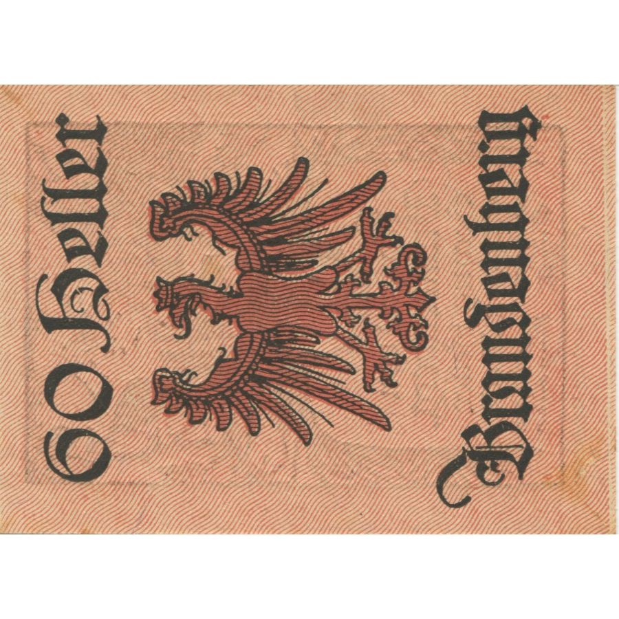 Banknote, Austria, Brandenberg, 60 Heller, Animaux, 1920 AU(55-58) Mehl:FS 99a
