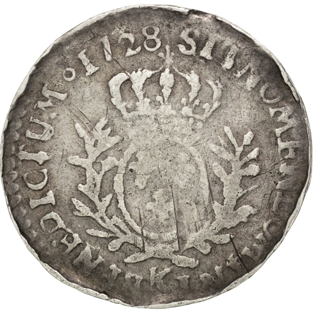 FRANCE, 1/20 Écu  aux branches d'olivier (6 sols), 6 Sols, 1/20 ECU, 1728, ...