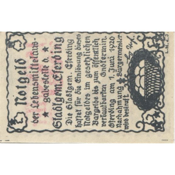 Banknote, Austria, Eferding, 15 Heller, coq 1920-06-01, UNC(63), Mehl:FS 152Va