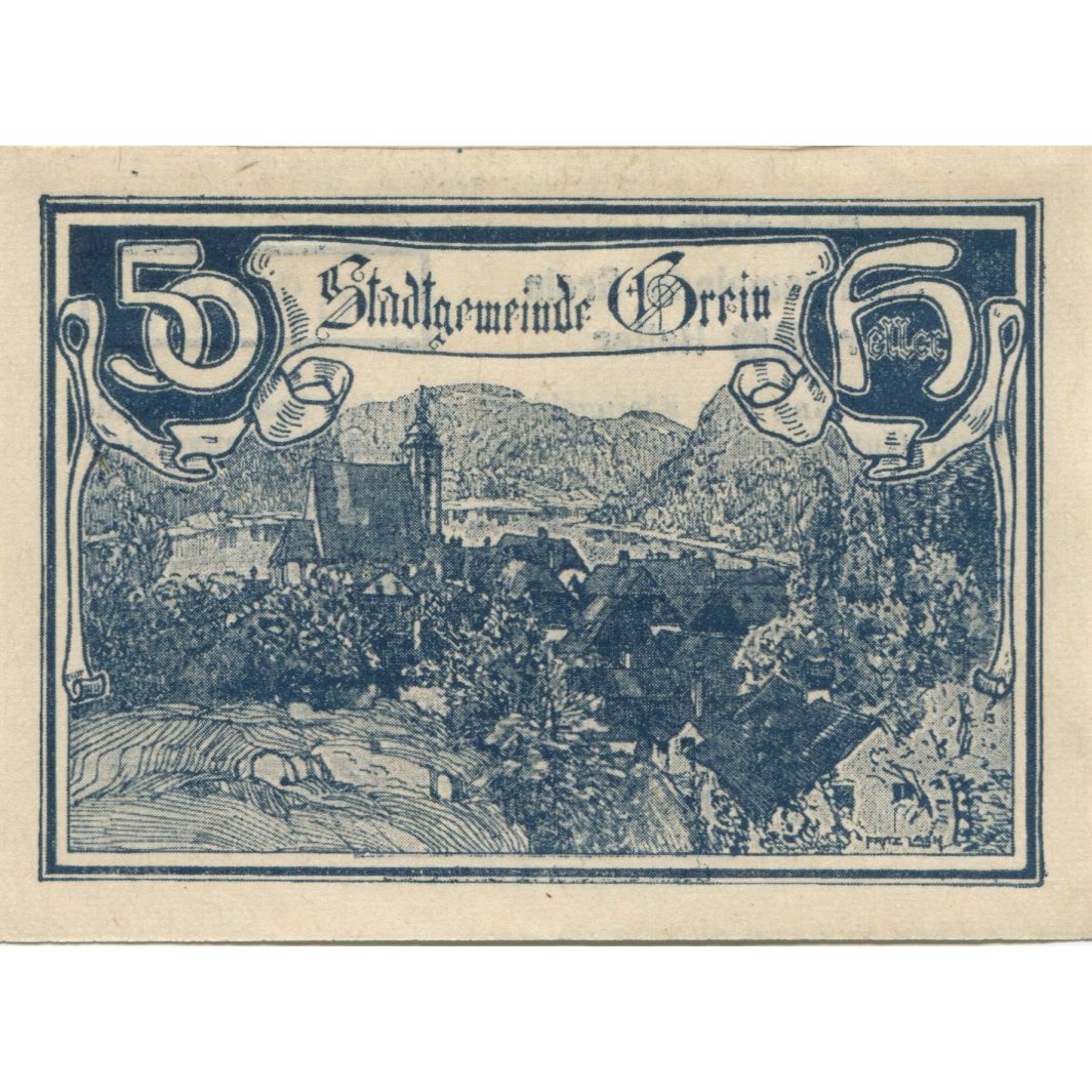 Banknote, Austria, Grein, 50 Heller, paysage 1920-12-31, UNC(63), Mehl:FS 276