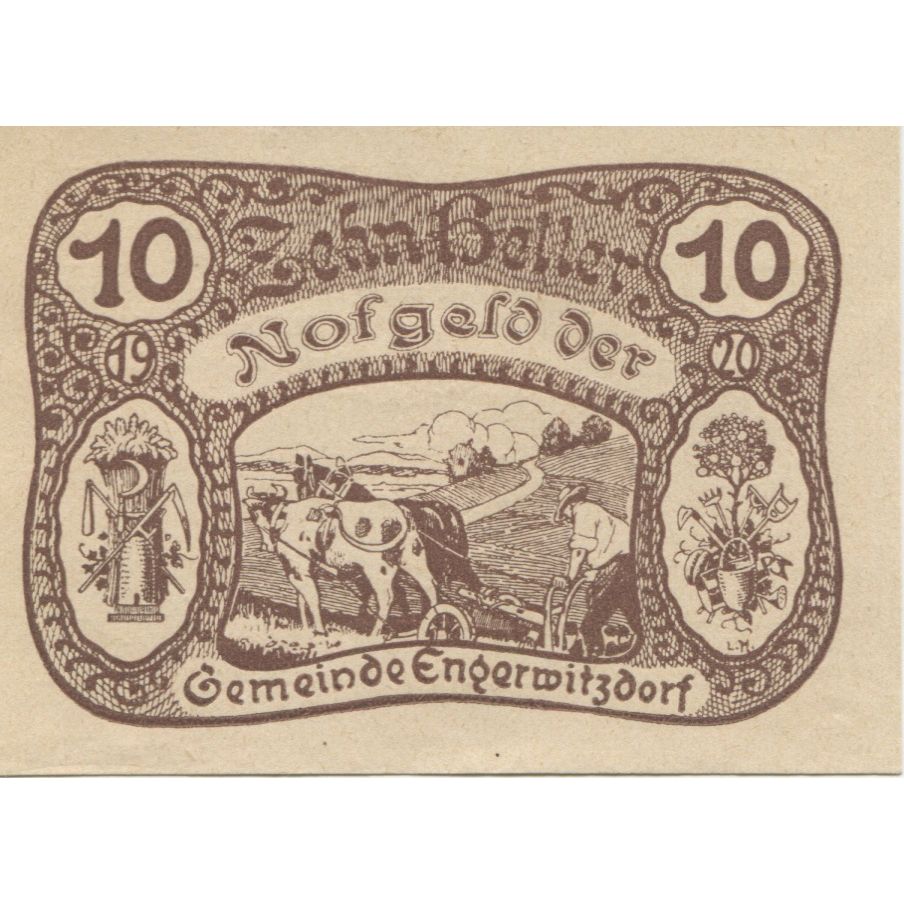 Banknote, Austria, Engerwitzdorf, 10 Heller, champs, 1920 UNC(63) Mehl:FS 173