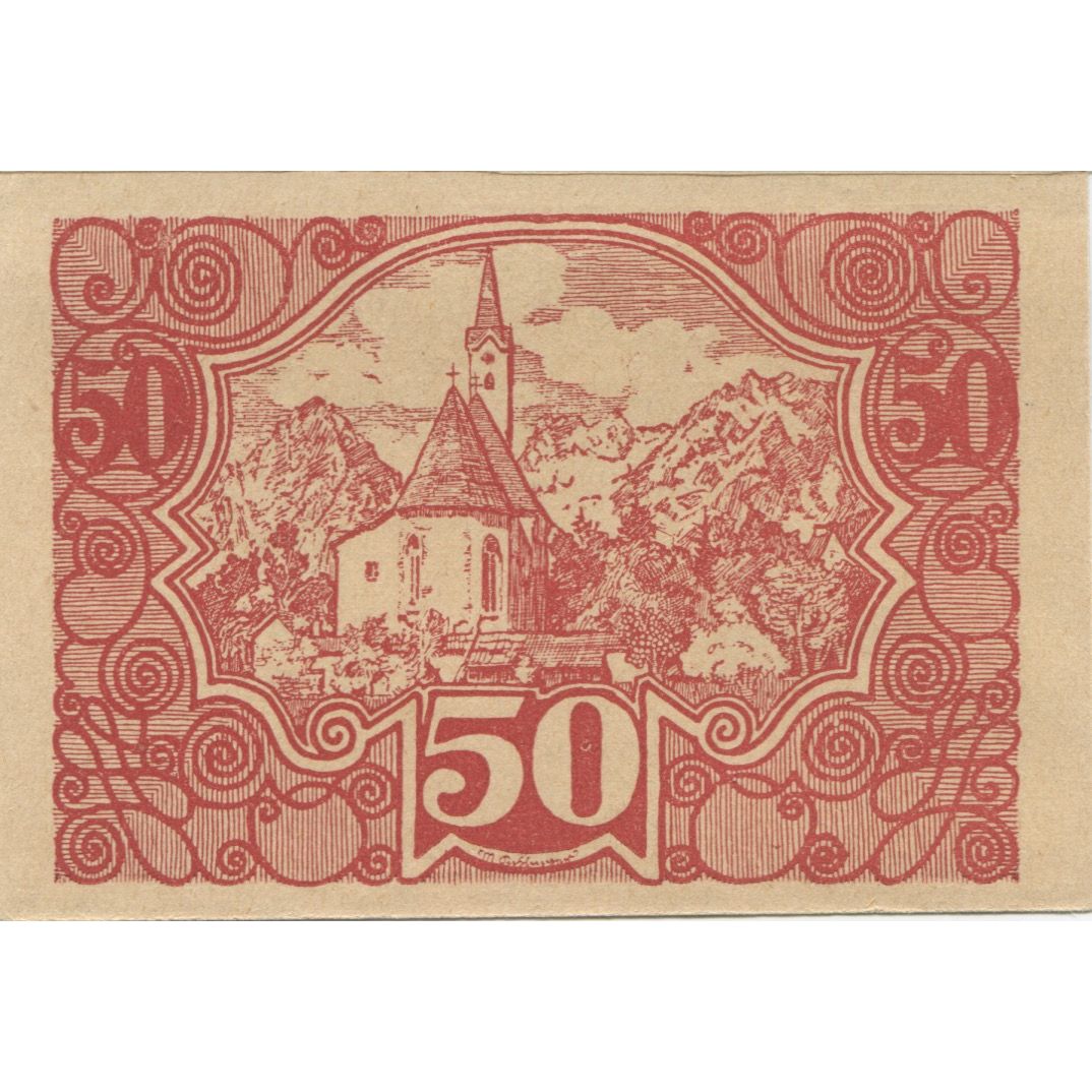 Banknote, Austria, Borderstoder, 50 Heller, Fleur, 1920, UNC(63), Mehl:FS 1120