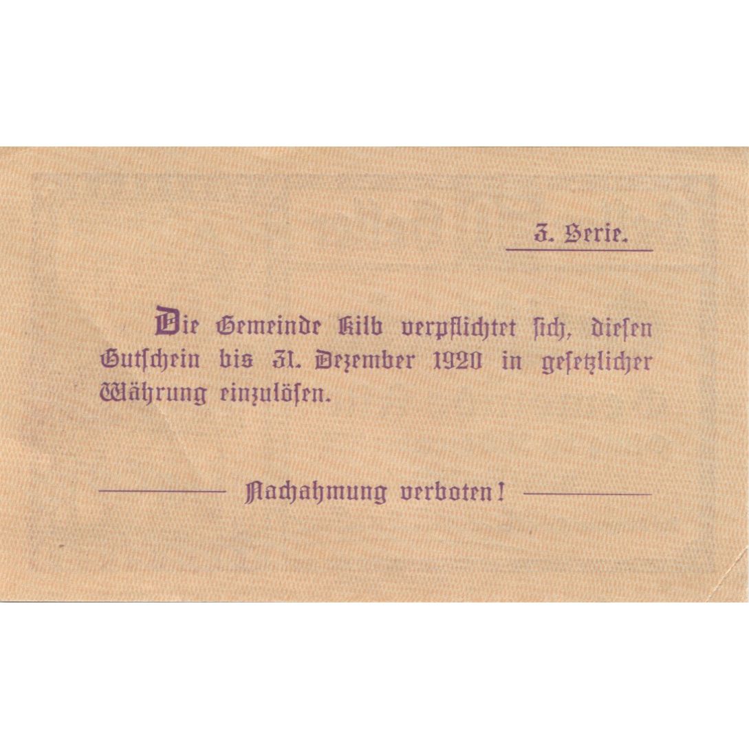 Banknote, Austria, Kilb, 50 Heller, Eglise 1920-05-01, UNC(63), Mehl:FS 436IIa
