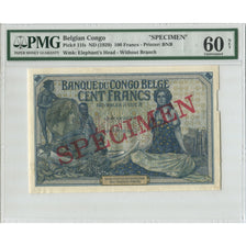 Banknot, Kongo Belgijskie, 100 Francs, Undated (1929), Specimen - Without Office