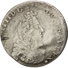 Monnaie, France, Louis XIV, 1/12 Écu aux insignes, 1/12 ECU, 10 Sols, 1702
