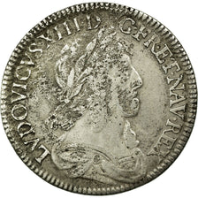 Coin, France, Louis XIII, 1/4 Écu 2e poinçon de Warin, buste drapé et