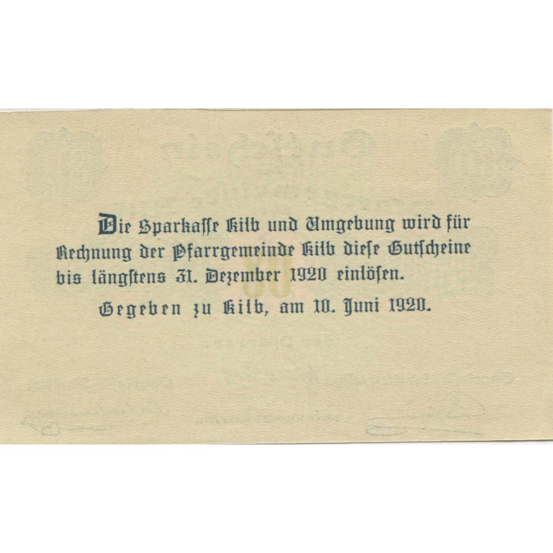 Banknote, Austria, Kilb, 80 Heller, cloche 1920-12-31, UNC(63), Mehl:FS 437Ib
