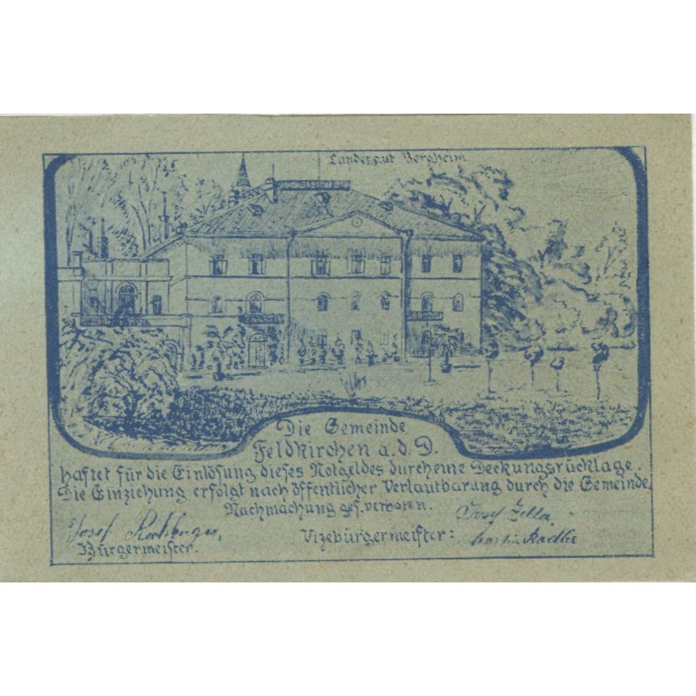 Banknote, Austria, Feldkirchen, 50 Heller, paysage, 1920, UNC(63), Mehl:FS 197a